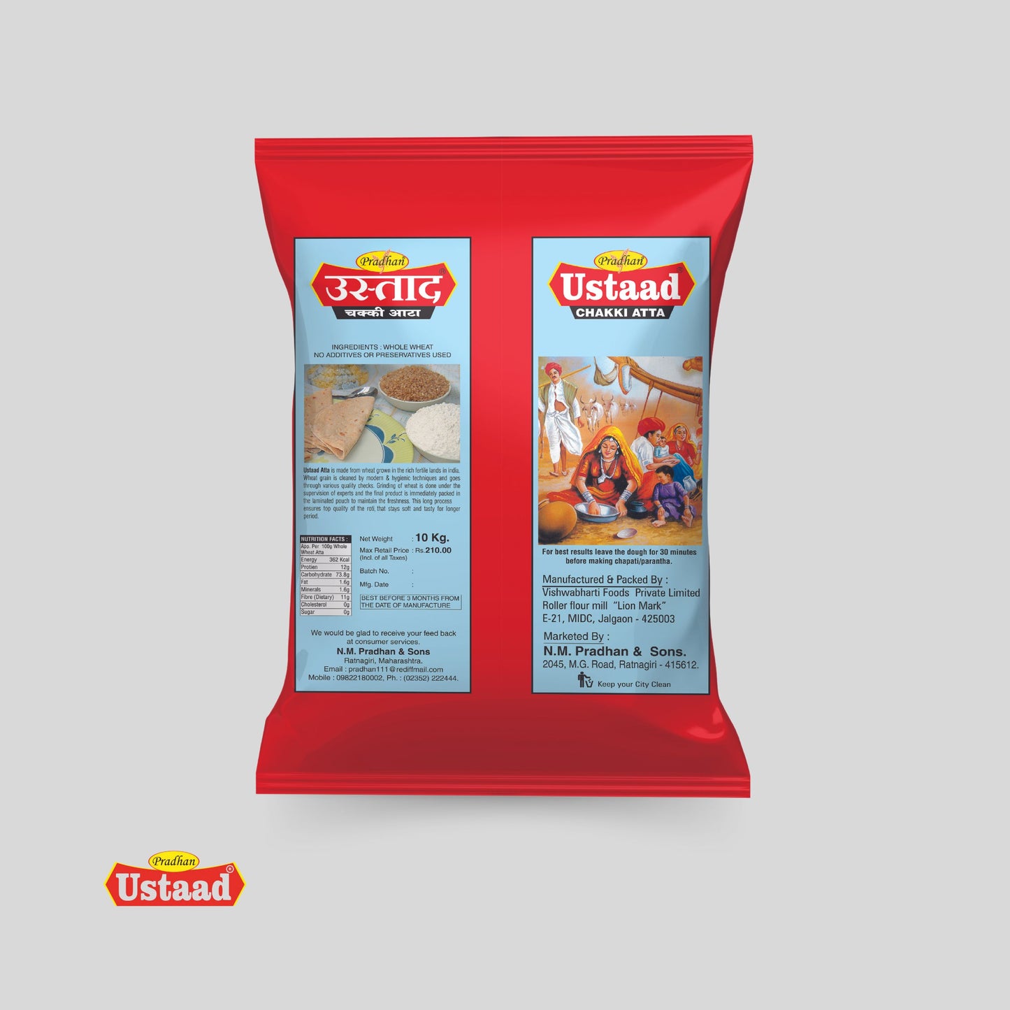 Chakki Atta | 1KG / 5KG | Ustaad Wheat Flour | 100% Fresh