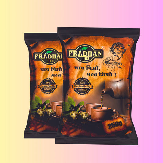 Pradhan Tea | कडक  | Assam Black Tea 250g | Pack Of 2 | 500g