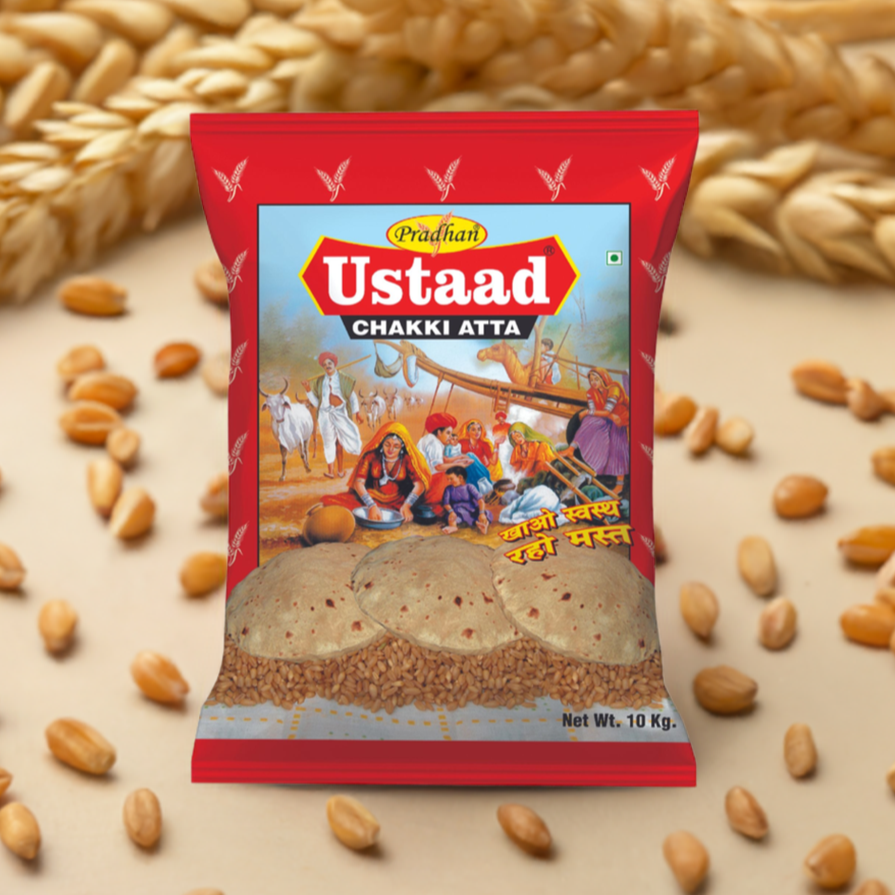 Chakki Atta | 1KG / 5KG | Ustaad Wheat Flour | 100% Fresh